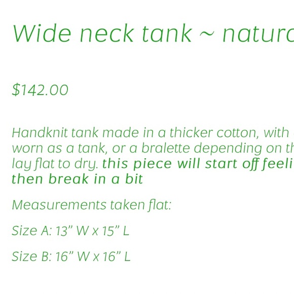 Knit wide neck tank in natural - Picture 5 of 5